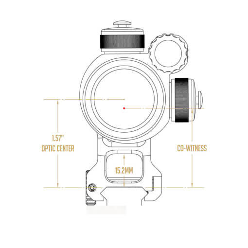 Scalarworks Leap 02 Aimpoint Pro Optic Mount Lower third cowitness
