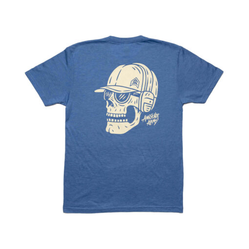 Angstadt Arms Skull Shooter T Shirt Vintage Royal Blue