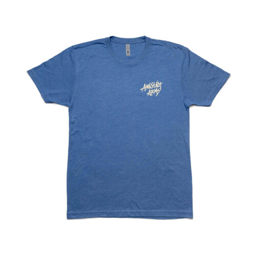 Angstadt Arms Skull Shooter T Shirt Vintage Royal Blue
