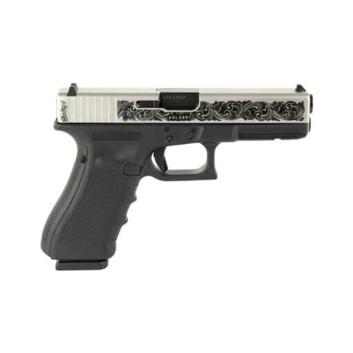 GLOCK 17 Gen4 9mm 17rd Stainless Steel Engraved