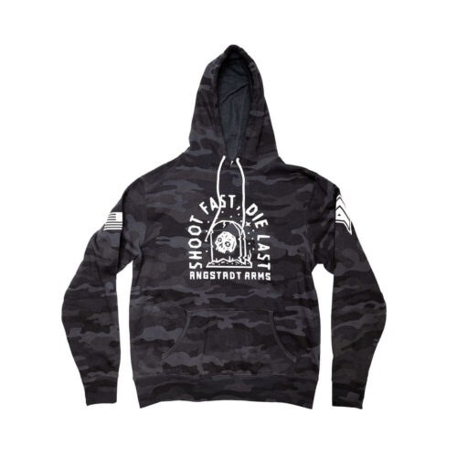 Shoot Fast Die Last Black Camo Hoodie