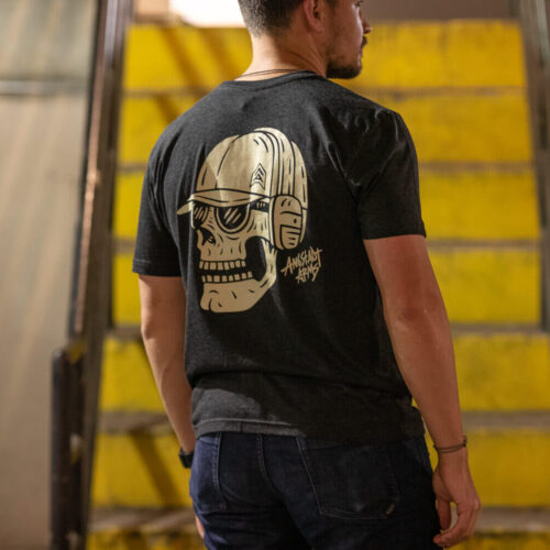 Angstadt Arms Skull Shooter T Shirt Vintage Black