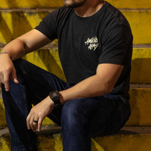 Angstadt Arms Skull Shooter T Shirt Vintage Black