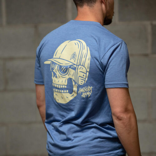 Angstadt Arms Skull Shooter T Shirt Vintage Royal Blue