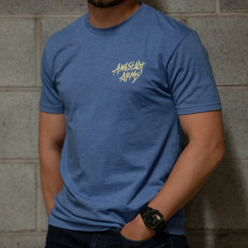 Angstadt Arms Skull Shooter T Shirt Vintage Royal Blue