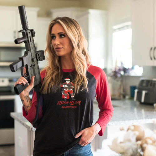 Sleigh All Day Christmas Gun Shirt