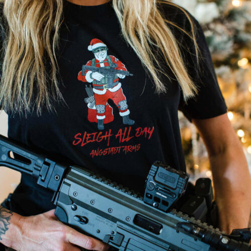 Sleigh All Day Christmas Gun Shirt