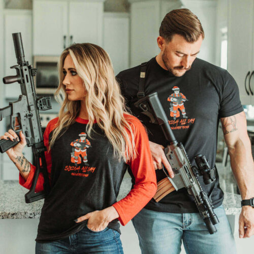 Sleigh All Day Christmas Gun Shirt