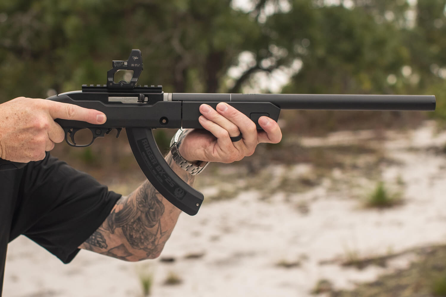 Ruger 10/22 Integrally Suppressed Takedown Rifle with Magpul Hunter X-22 Stock