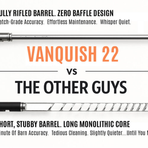 Vanquish 22 VS Traditional Integrally Suppressed Barrel with Monosore
