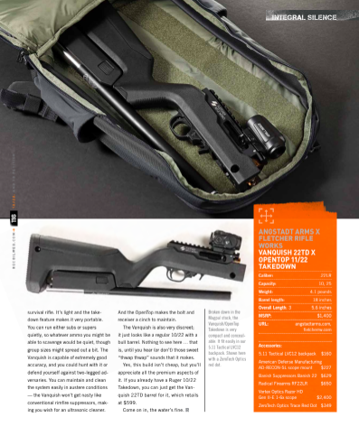 Recoil Magazine 84 Vanquish 22 Fletcher Feature