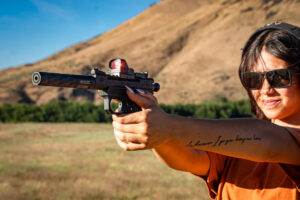 Reticent 22 suppressor with Mini Mamba pistol